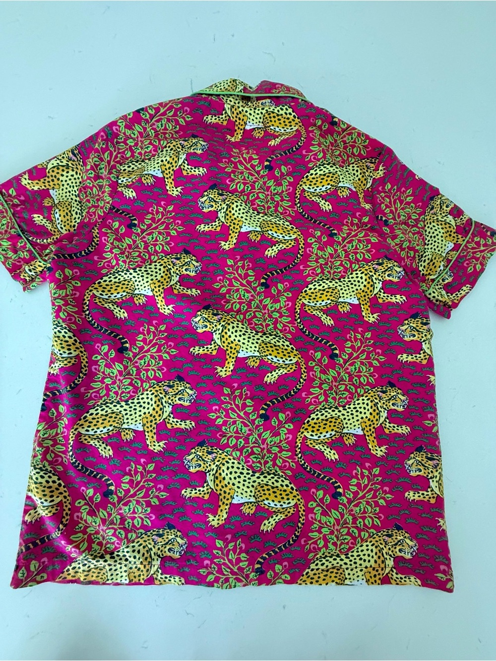 Print Fresh Pajama Set Womens XS Pink Bagheera Leopard 100% Organic Cotton - Picture 9 of 16